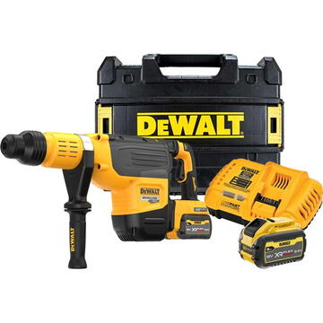 DeWalt Ciocan rotopercutor cu motor fara perii SDS-Max FLEXVOLT de 54V XR, 48 mm - 2 X 9Ah DCH735X2-QW