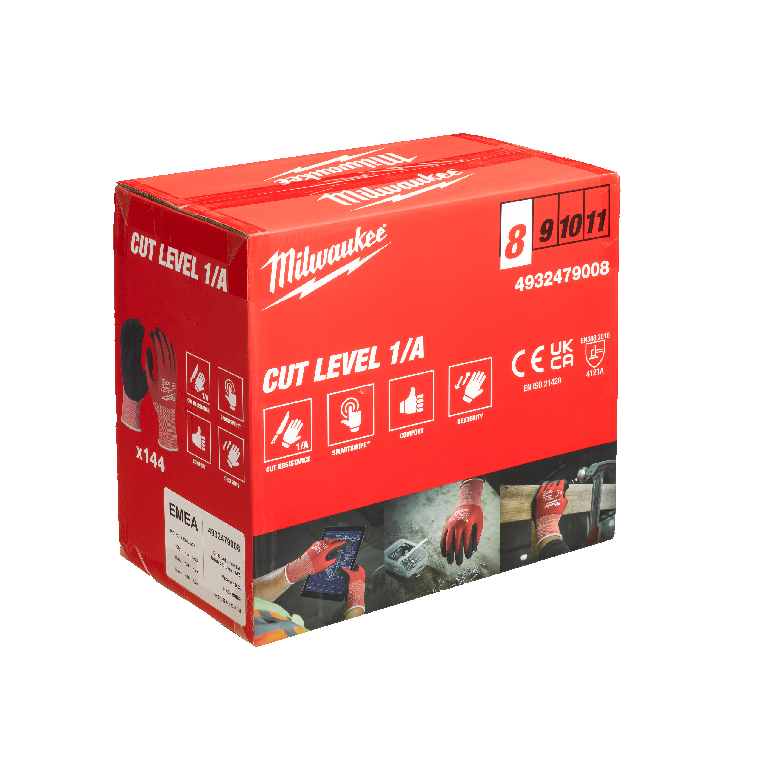 Mănuși rezistente la tăiere - A BULK CUT GLOVES 8/M 144PC