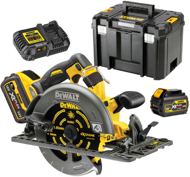 Dewalt Ferăstrău circular compatibil cu șină XR de 54 V FLEXVOLT DCS579T2-QW