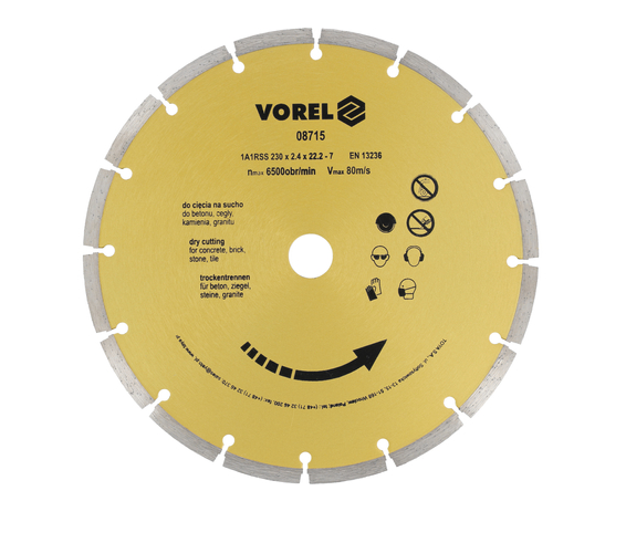 DISC DIAMANTAT CU SEGMENTE 230MM 08715 VOREL