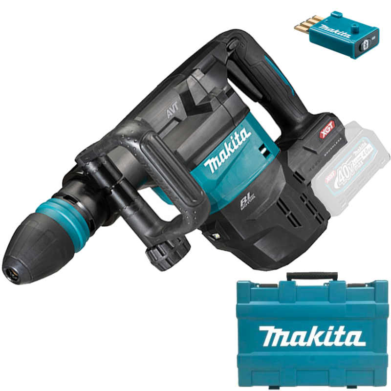 Makita Ciocan demolator SDS-MAX brushless si wireless, Li-Ion, 40V XGT, 9.4J, fara acumulator in set (SOLO) + Valiza HM001GZ02