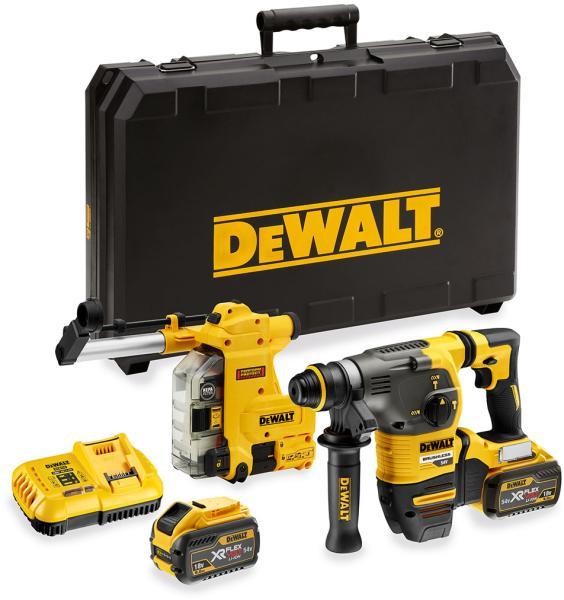 DeWalt Ciocan Rotopercutor SDS-Plus XR FLEXVOLT 54V de 30 mm cu extragere integrată - 2 X 9Ah DCH335X2-QW