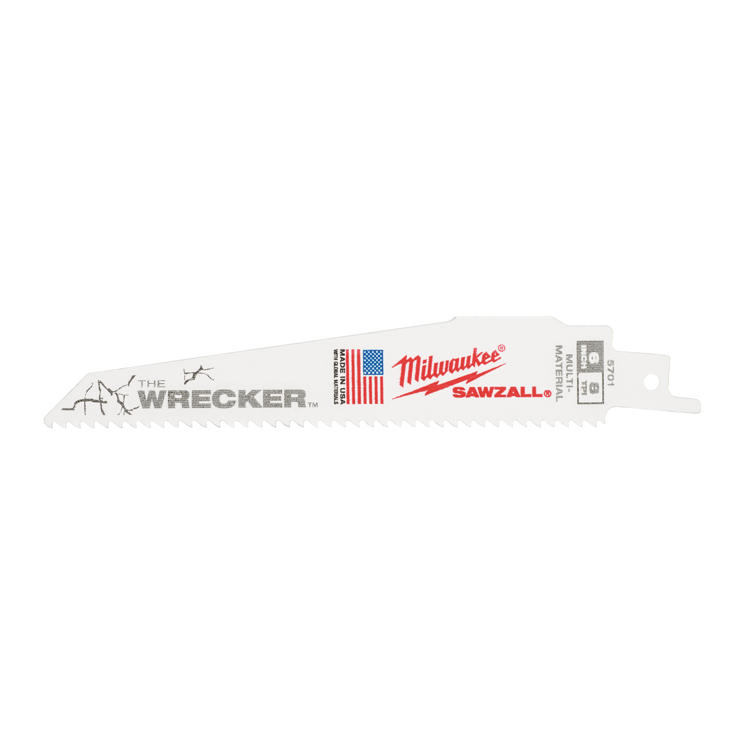 Metal: Pânze Extra Heavy Duty WRECKER™ Pânză sabie 150 mm, 8/3,2 mm Bimetal, Co - 5 bucățiăți