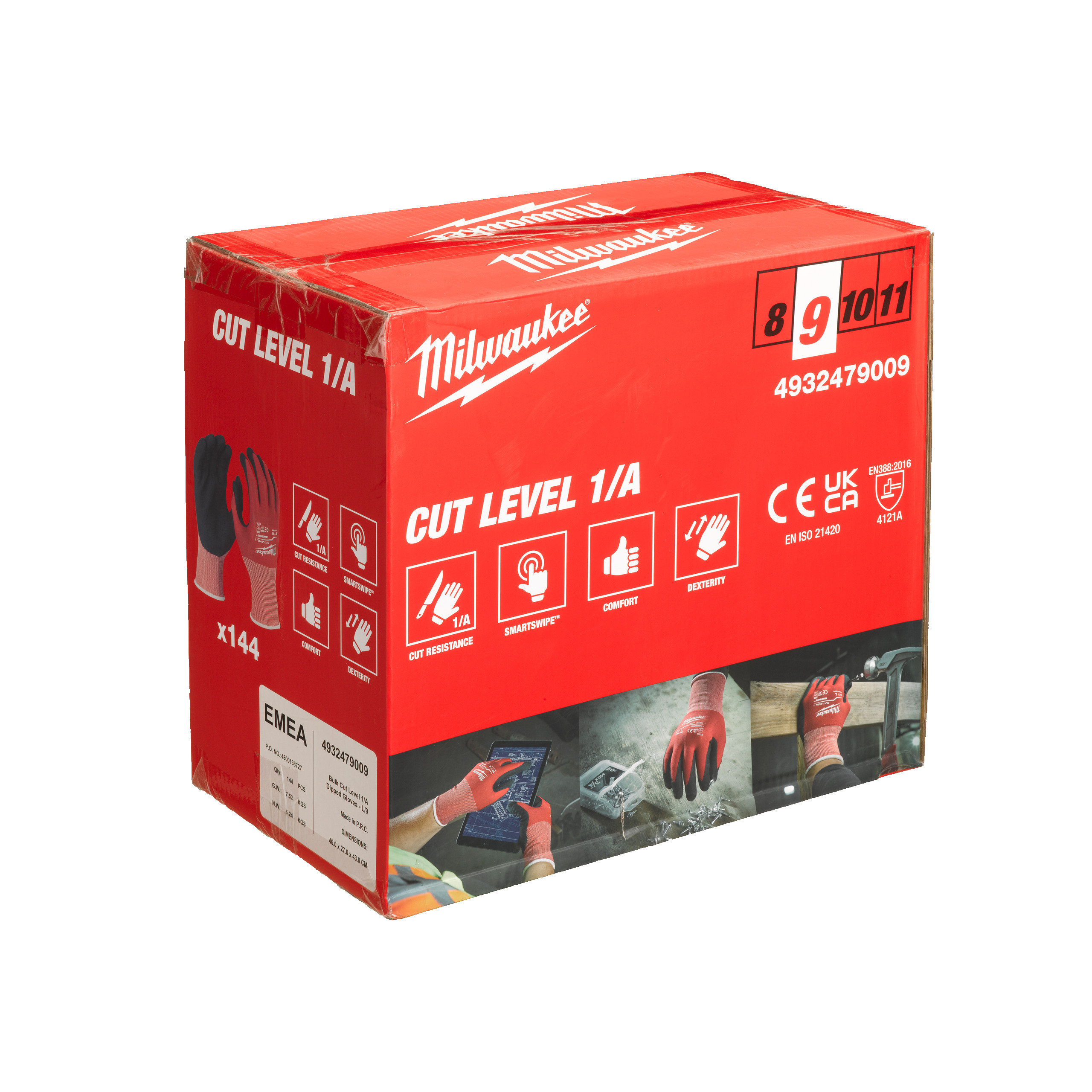 Mănuși rezistente la tăiere - A BULK CUT GLOVES 9/L 144PC