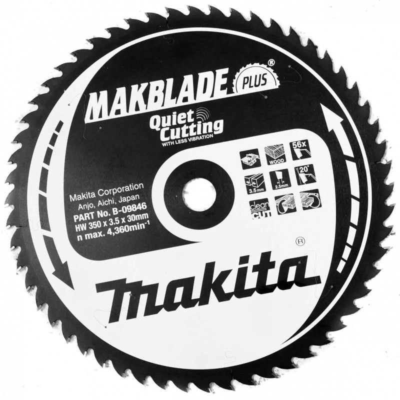 PANZA CIRCULAR MAKBLADE+ LEMN 350X30X56