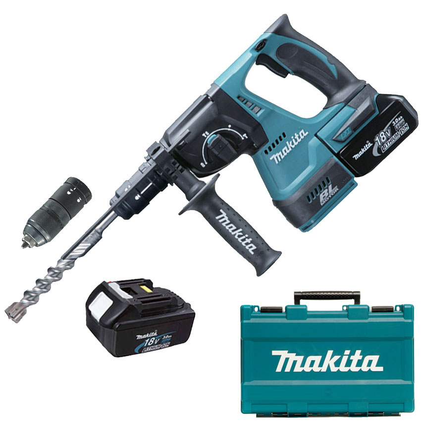 Ciocan rotopercutor cu 2 acumulatori Li-Ion, 18V, 3Ah, 2J DHR243RFE