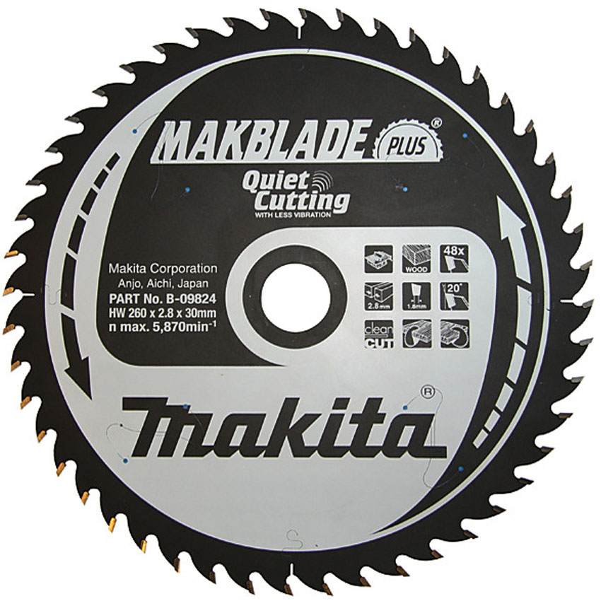 PANZA CIRCULAR MAKBLADE+ LEMN 260X30X100