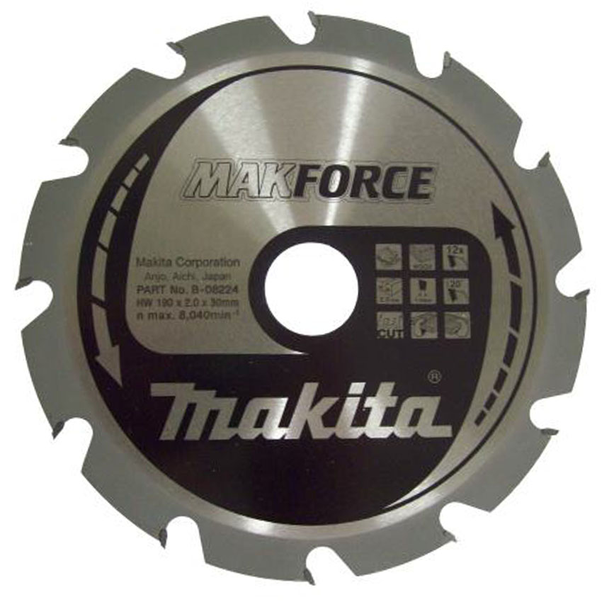 PANZA CIRCULAR MAKFORCE LEMN 190X30X12
