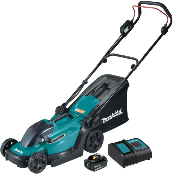 Masina de tuns gazon cu 1 acumulator 18V LXT 4Ah + Incarcator standard DLM330SM