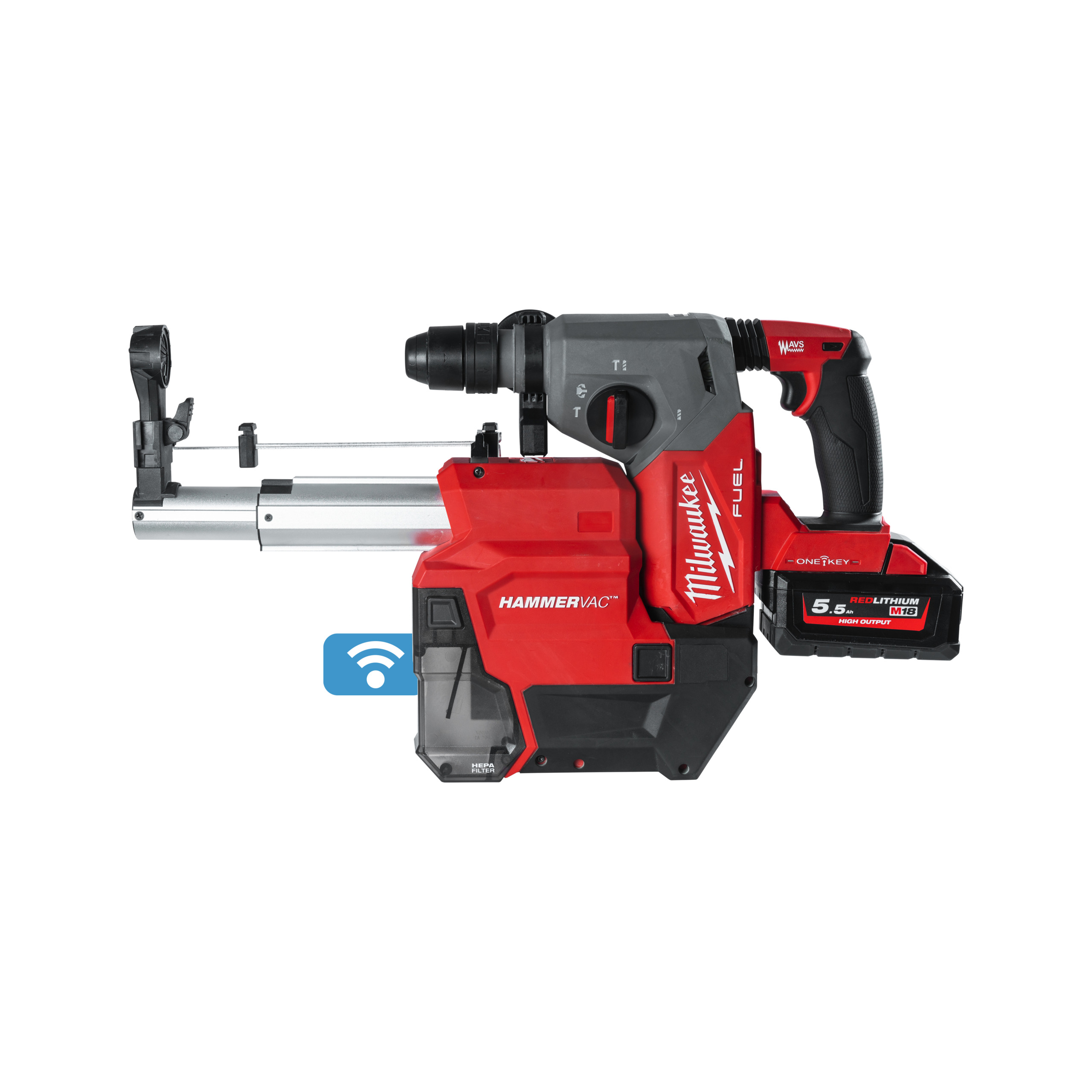 Ciocan rotopercutor SDS-Plus 26 mm cu 4 funcții și mandrină FIXTEC™ ONE-KEY™ M18 FUEL™ și soluție de extragere a prafului M18ONEFHXDEL-552C