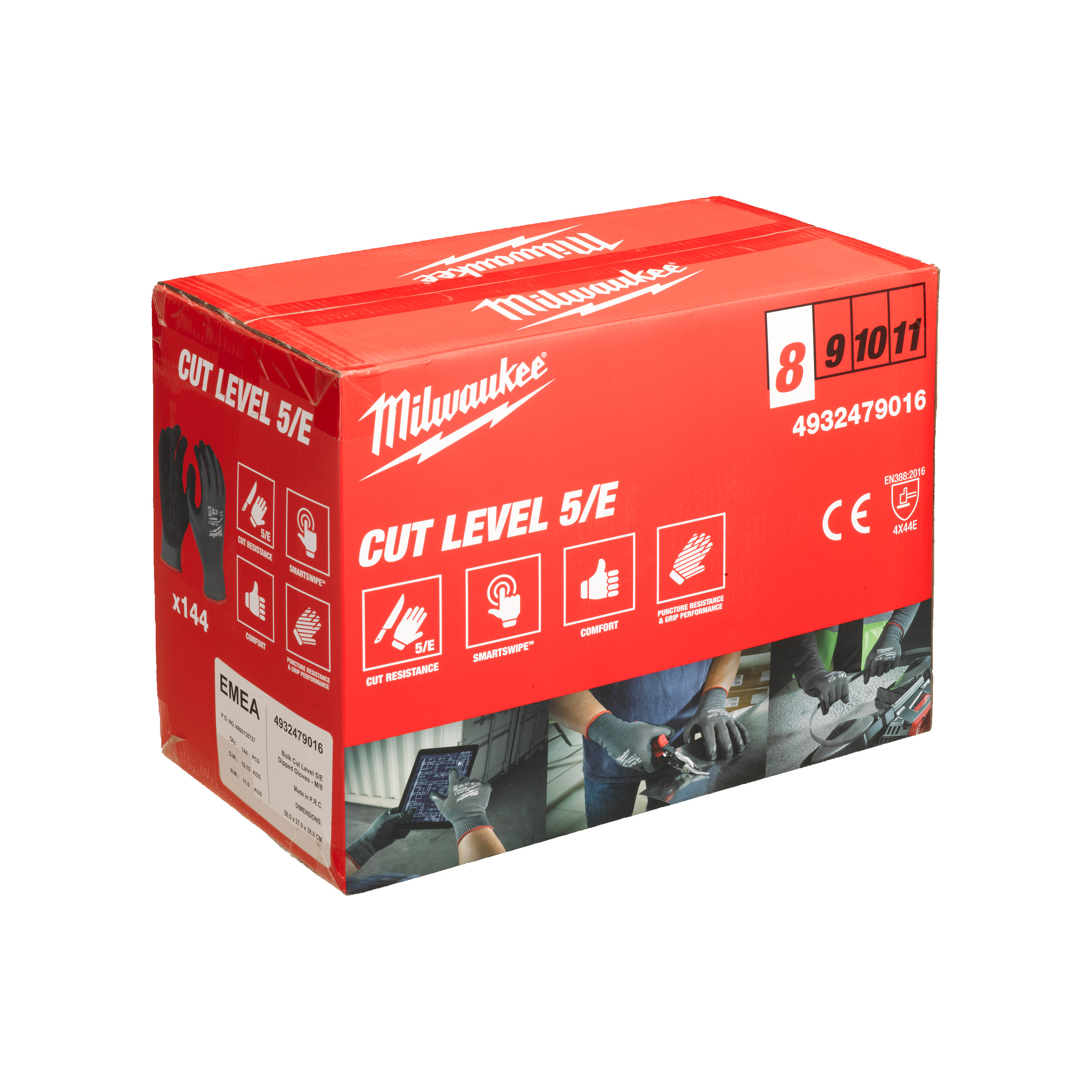 Mănuși rezistente la tăiere - E BULK CUT GLOVES 8/M 144PC