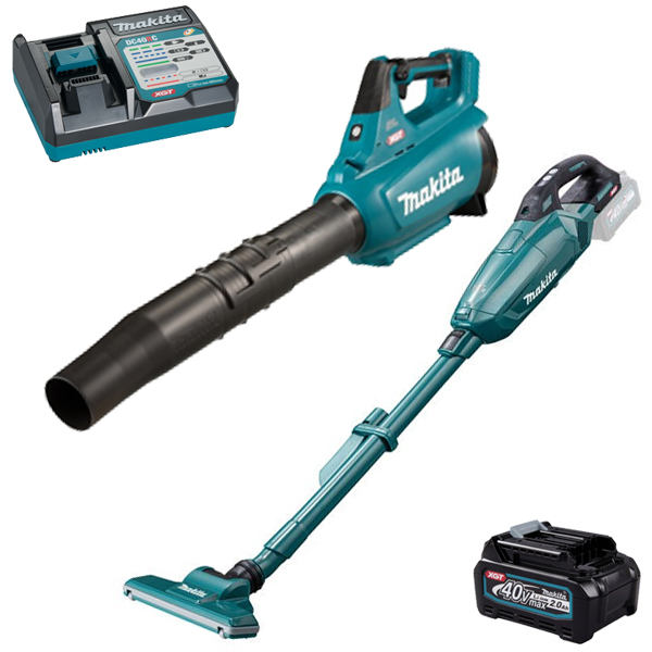 Makita Aspirator vertical 40V XGT Li-ion + Suflator frunze 40V CL002GA102X1
