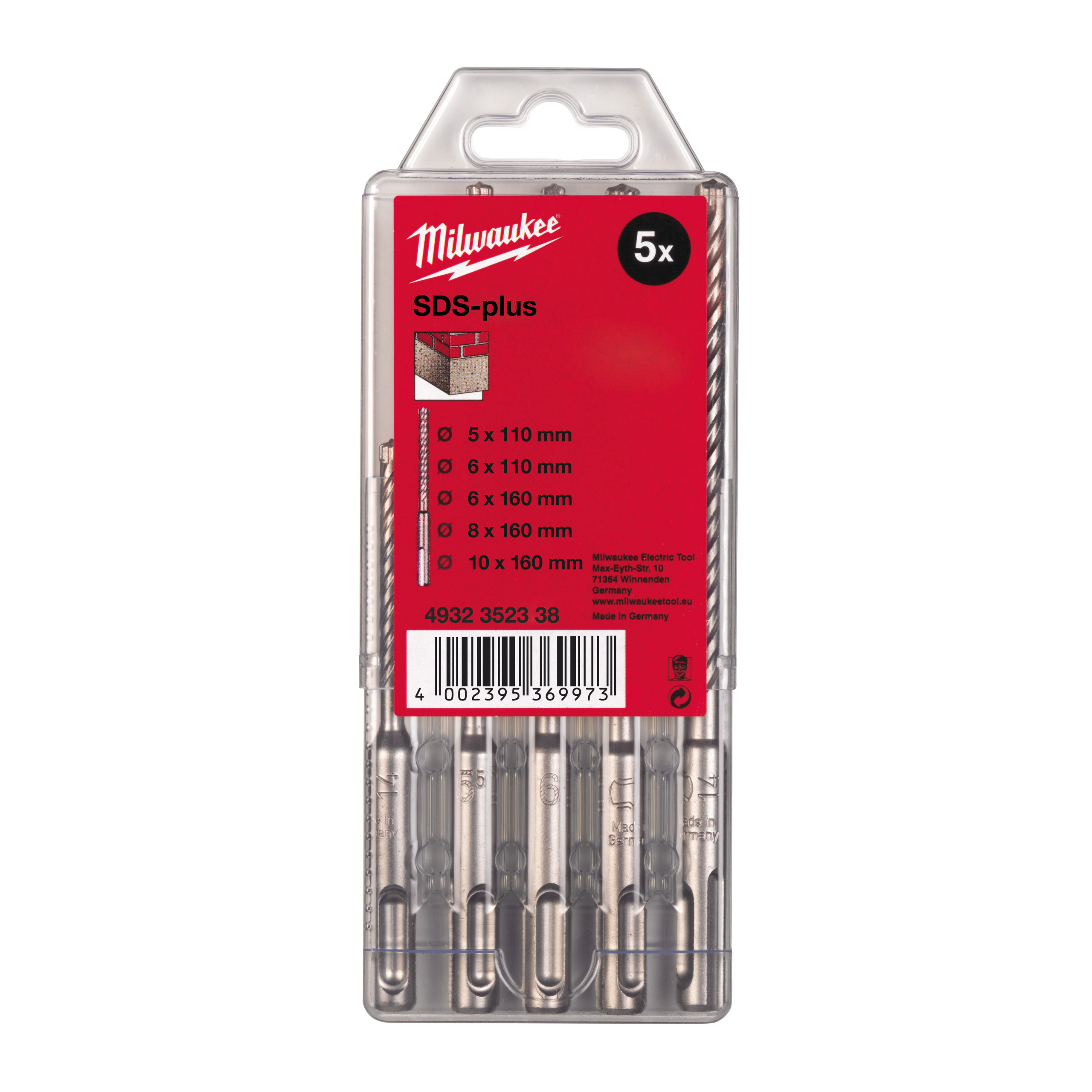 Burghie SDS-Plus M2 - 2 tăișuri / casete de 5 ⌀5 6 x 110 mm și ⌀ 6 8 /10 x 160 mm