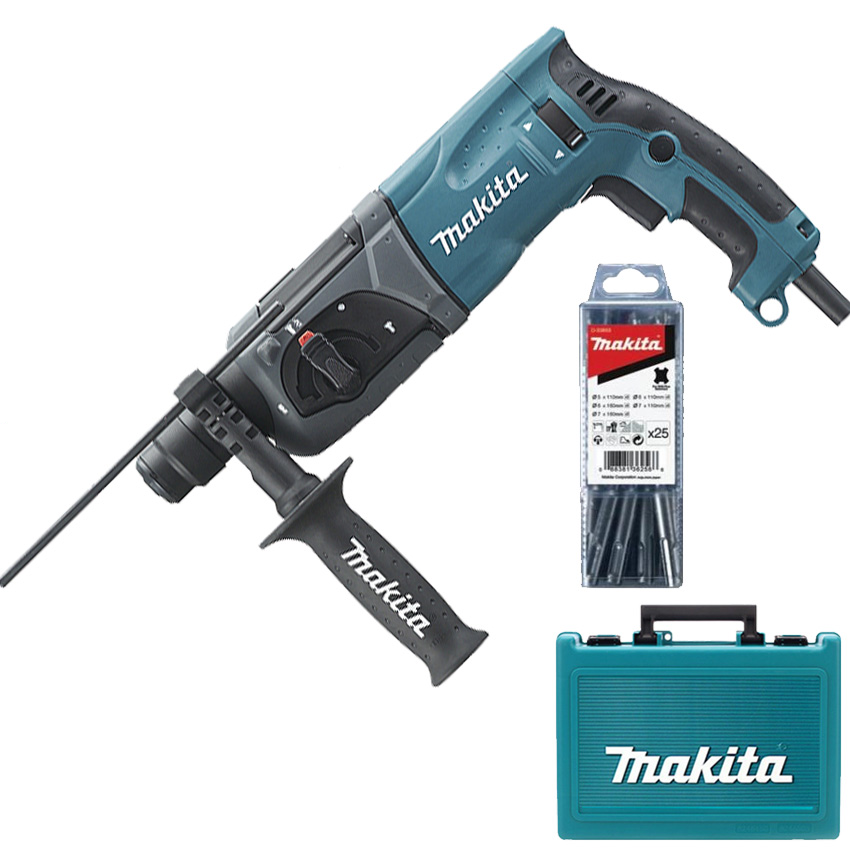 Makita Ciocan rotopercutor SDS-plus 780W, 2.4J + 25 burghie HR2470X9
