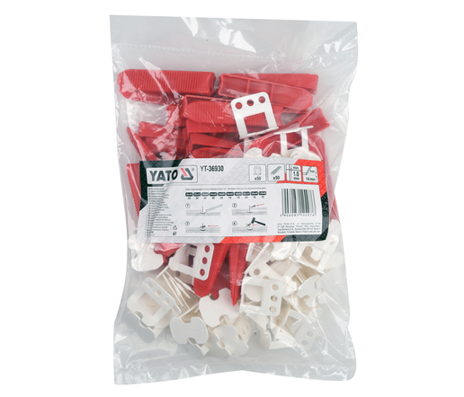 YATO Sistem de nivelare placi, clipsuri (50 pene + 50 cleme) 5-14 mm, 1 mm YT-36930