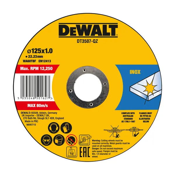 DISC DE TAIERE (125 MM X 1 MM) DEWALT