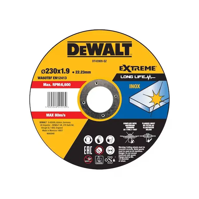 DISC PENTRU TAIERE INOX 230MMX1.9MM DEWALT DE