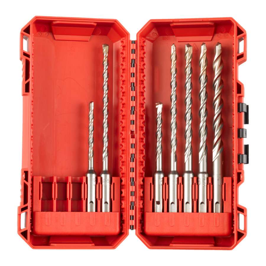 Set 7 burghie Milwaukee SDS-Plus M2 4932492116