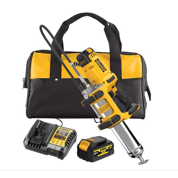 Pompa de gresat profesională cu acumulator DeWalt XR 18V – DCGG581P1G-QW