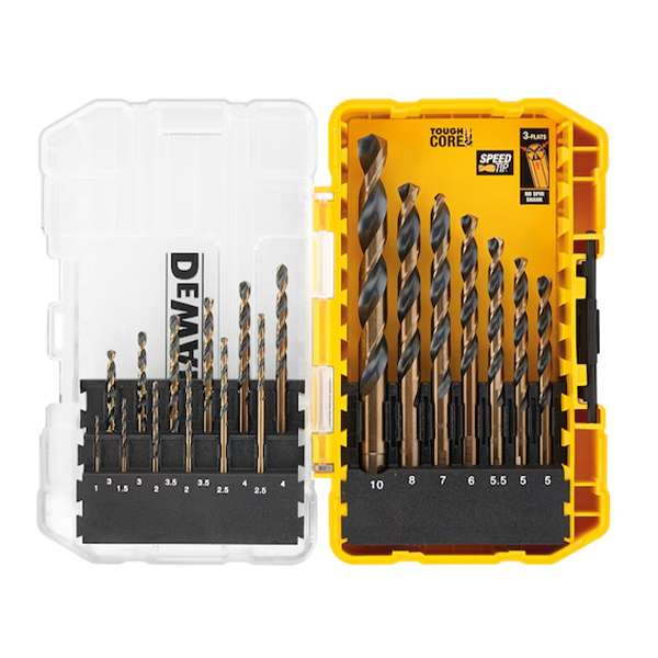 Set burghie pentru metal Black&Gold 19 bucati (1-10 mm) DT70728-QZ