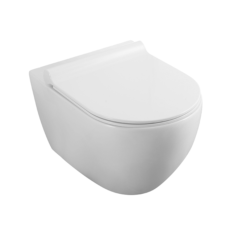 Vas WC suspendat rimless cu capac soft-close, Fluminia, Minerva alb