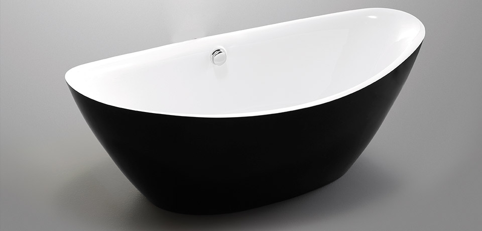 Cada freestanding Arezzo, Wellis, negru lucios