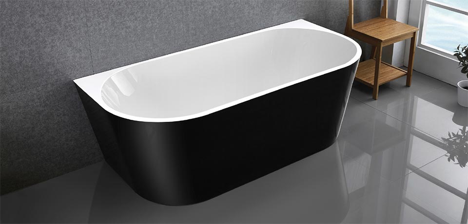 Cada freestanding Calabria, Wellis, negru lucios