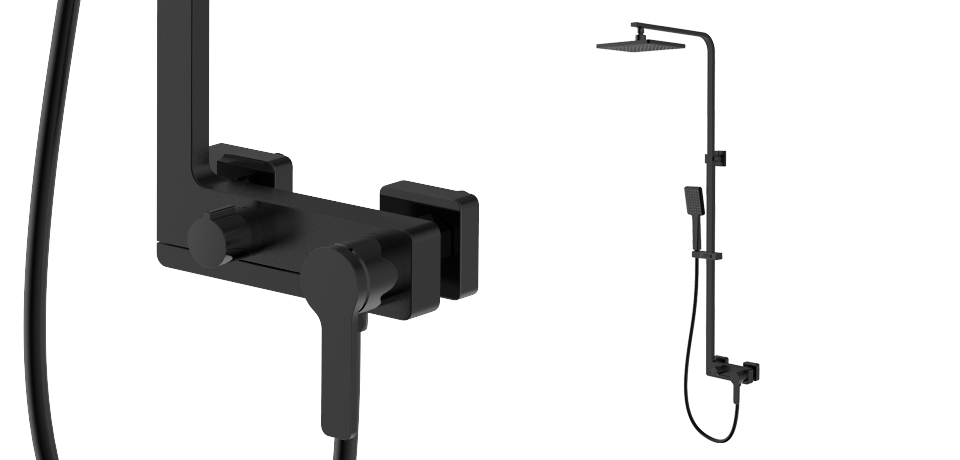 Coloana de dus Mamba Black, Wellis