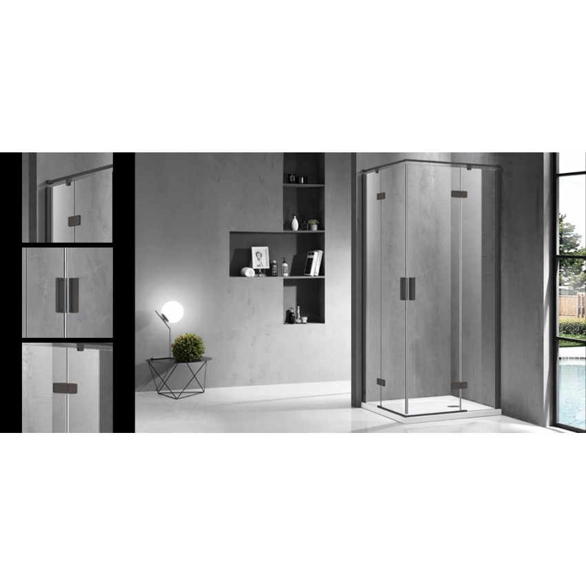 Cabina de dus Murano Black 90×90, Wellis