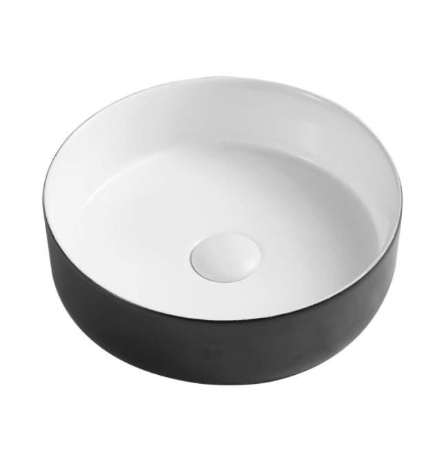 Lavoar pe blat, Rose Black & White, Ø 35.5 cm, Wellis