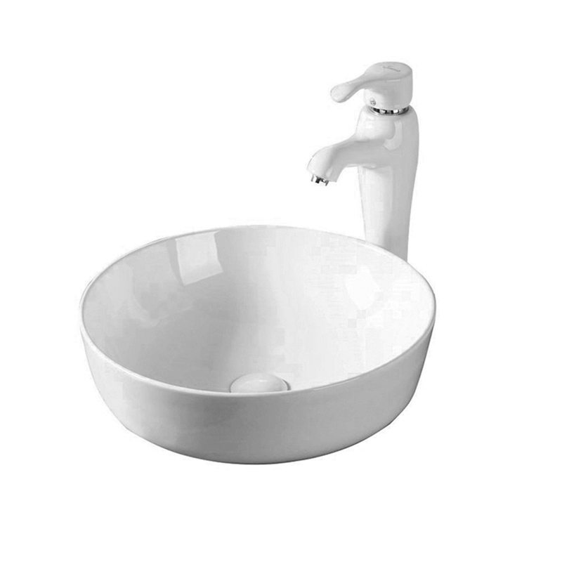 Lavoar pe blat Amereta, Fluminia, 41 cm, alb