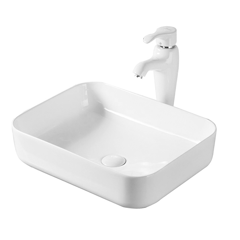 Lavoar pe blat Arno, Fluminia, 48.5 x 39 cm, alb