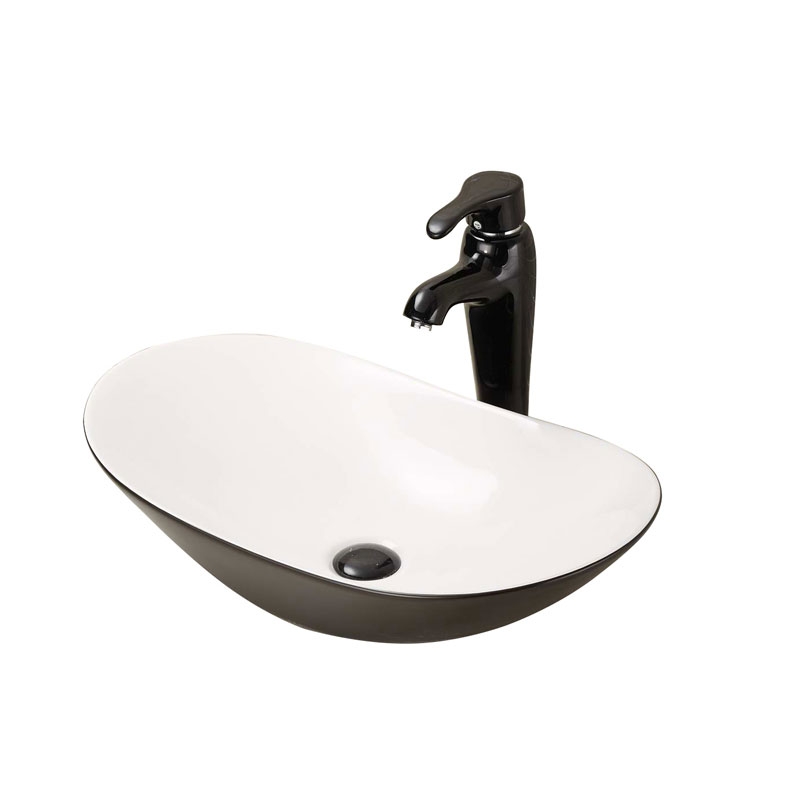 Lavoar pe blat My night, Fluminia, 60.5 x 36 cm, alb-negru