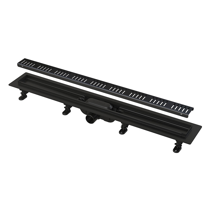 Rigola pentru dus Alcaplast, Simple, 55 cm, Negru
