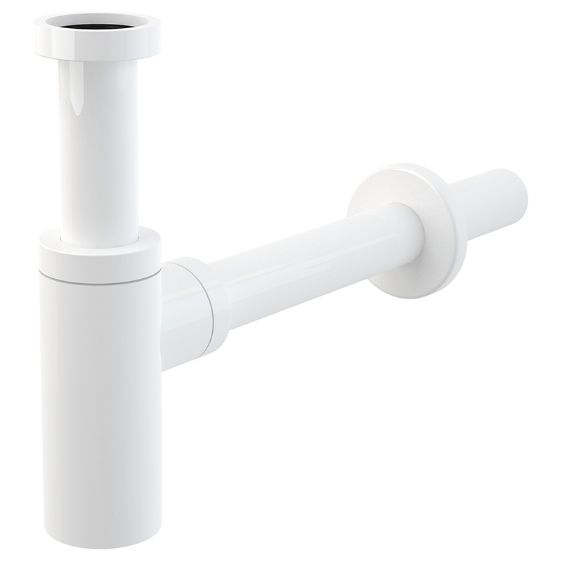 Sifon pentru lavoar alb AlcaPlast, cu piulita, DN32