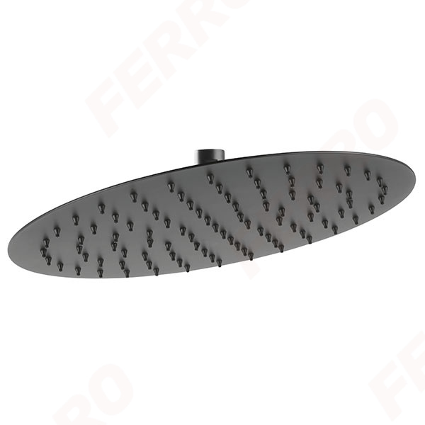 Cap de dus fix Slim, Ferro, 30 cm, Negru