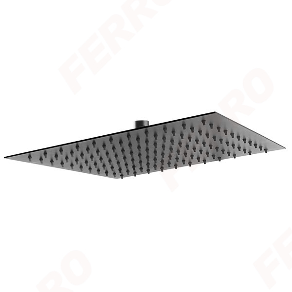 Cap de dus fix Slim, Ferro, 30 x 30 cm, Negru