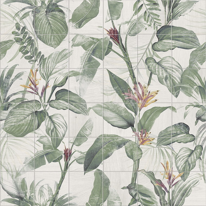 Gresie Murales Spring Leaves, 20 x 20, Mainzu, Mat