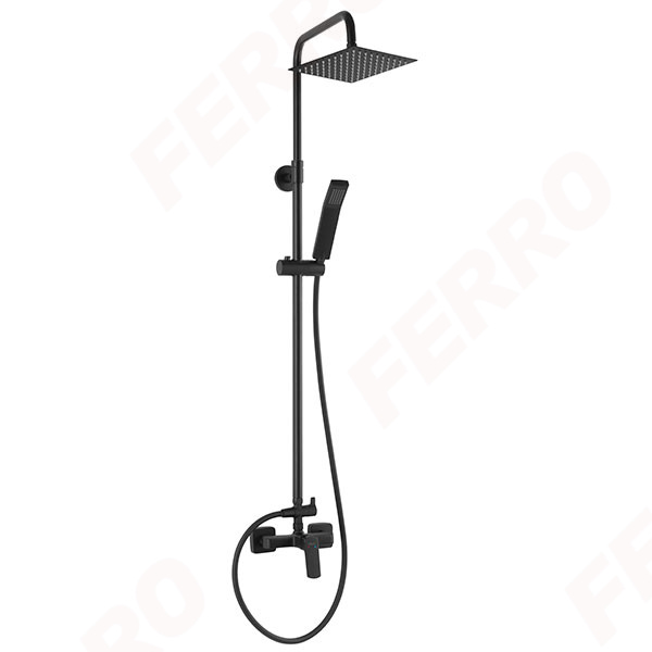Coloana de dus cu baterie Ferro, Vitto Verdeline, Negru