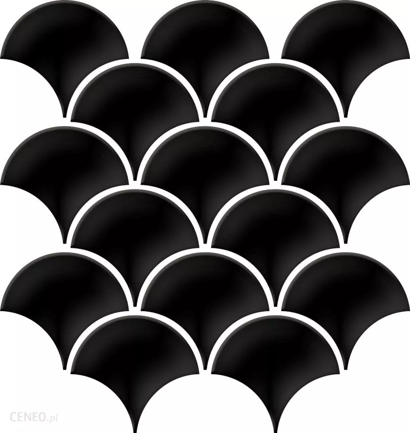 Mozaic Black Scale, 25 x 25, Lucios