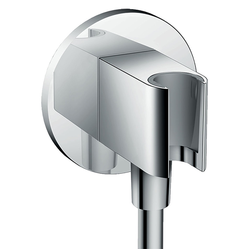 Suport de dus cu racord Hansgrohe, Fixfit, Crom