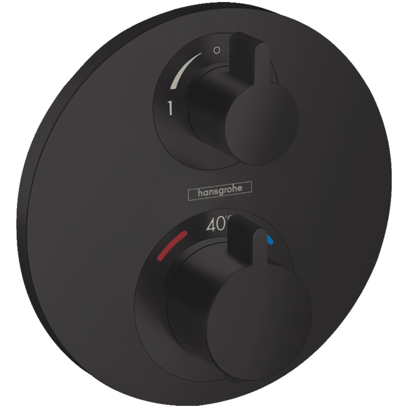 Baterie incastrata termostatata cada-dus Ecostat S, Hansgrohe, Negru