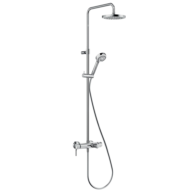 Coloana de dus cu baterie de cada Dual Shower System Kludi, Logo, Crom