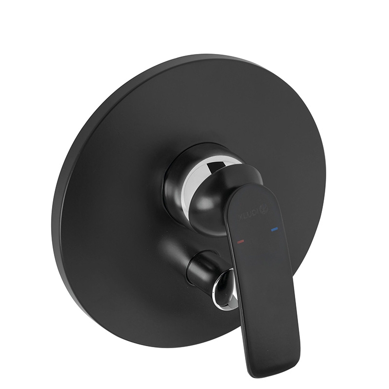 Baterie incastrata pentru cada-dus (partea vizibila) Kludi, Balance, Negru