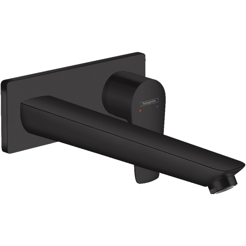 Baterie lavoar Hansgrohe, Talis E, montaj pe perete, Negru