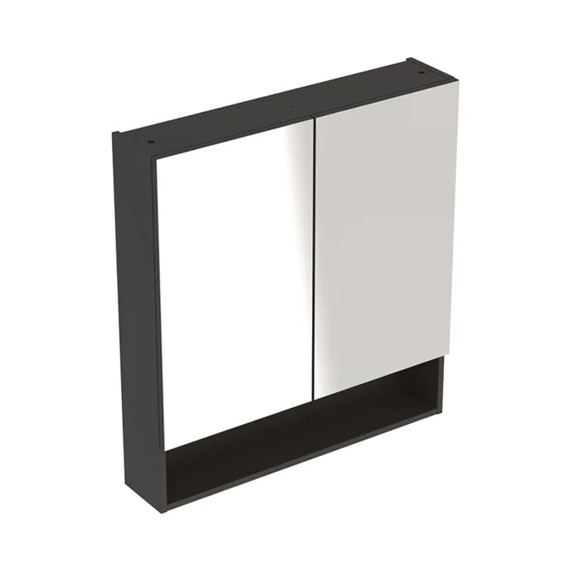 Dulap suspendat cu oglinda, Geberit, Selnova Square, lava, 60 cm