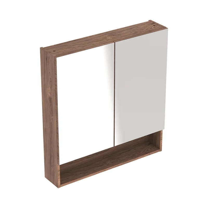 Dulap suspendat cu oglinda, Geberit, Selnova Square, nuc american hickory, 60 cm