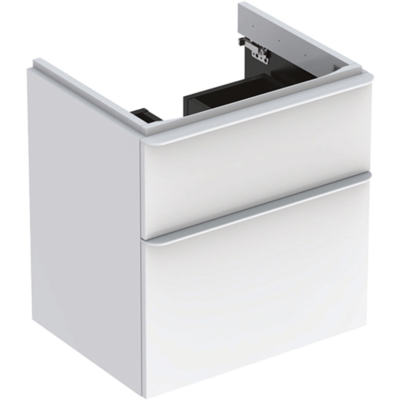 Mobilier suspendat Geberit, Smile, pentru lavoar de 60 cm, Alb