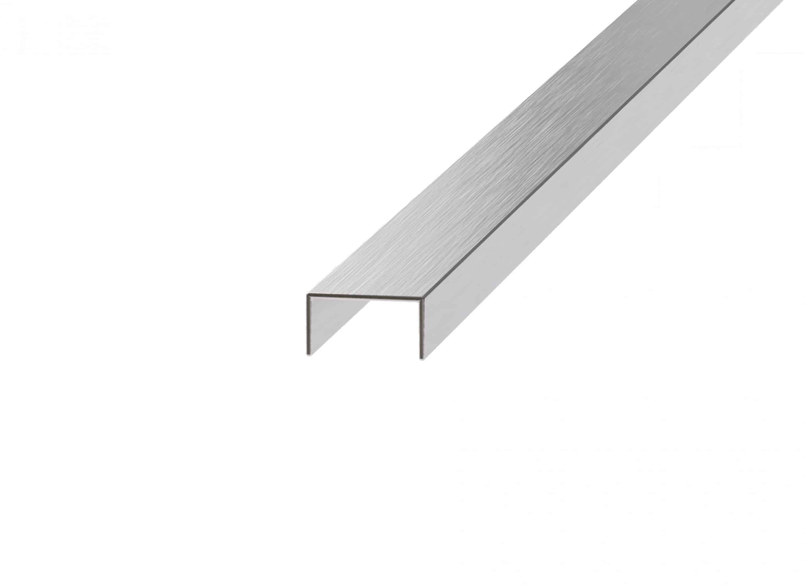Profil decorativ inox, rectificat, 0.8×1.5×270, Argintiu Mat Periat