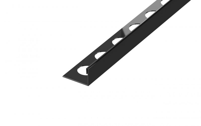 Profil terminatie tip L inox, 10.5 × 270, Negru Lucios